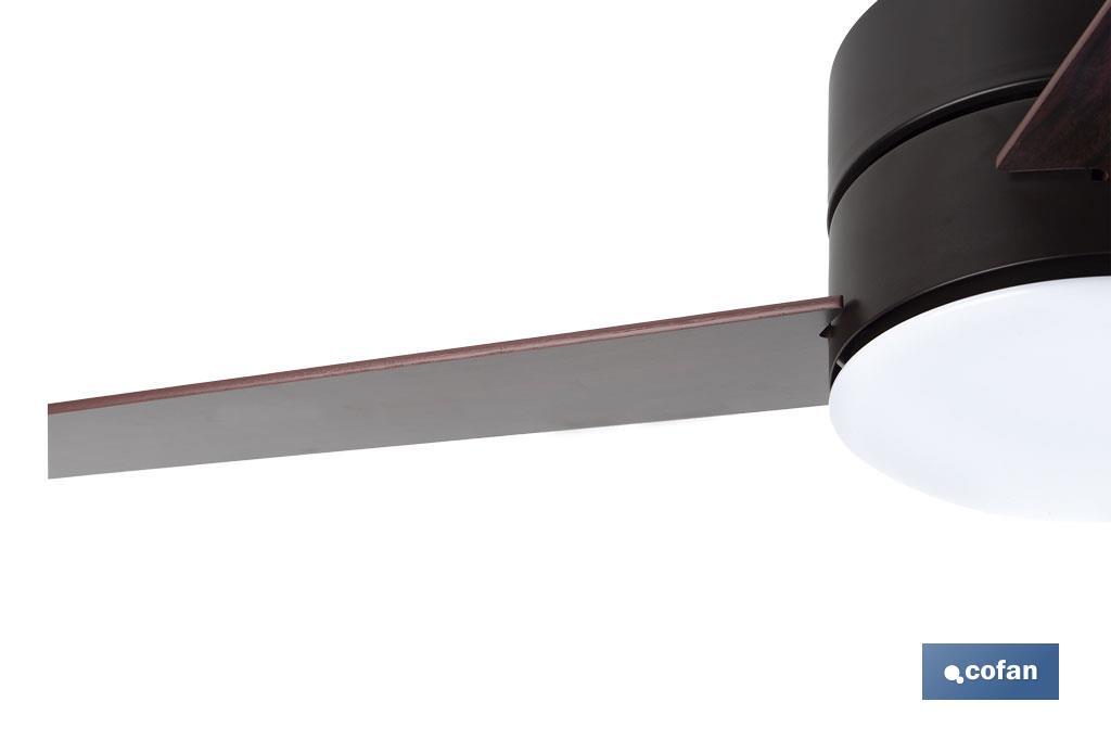 Imagen Adicional de Ventilador de techo en madera con 3 aspas y luz led