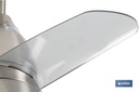 Imagen Adicional de Ventilador de techo de 3 aspas con acabado en acero y con luz led