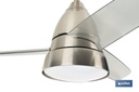 Imagen Adicional de Ventilador de techo de 3 aspas con acabado en acero y con luz led