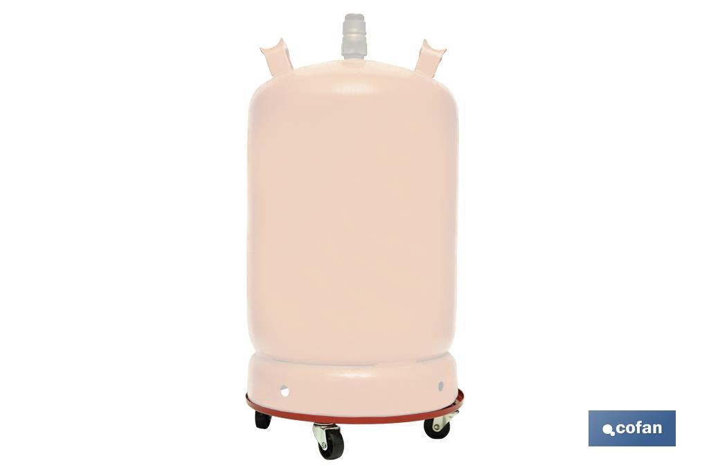 Imagen Adicional de Soporte metálico con 4 ruedas para Bombona de Butano