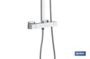 Imagen Adicional de Columna de Ducha Termostática con diseño de Cabezal Cuadrado