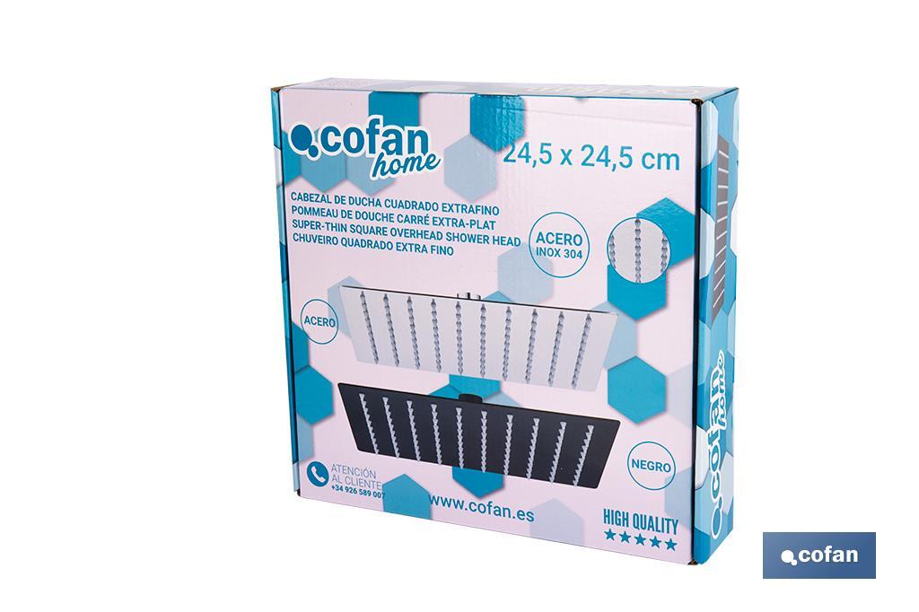 Imagen Adicional de Cabezal de ducha cuadrado orientable