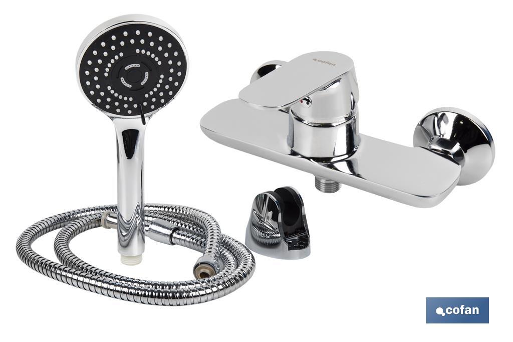 Imagen Adicional de Set de Ducha que incluye: Grifo Monomando para ducha, Soporte, Flexo y Mango
