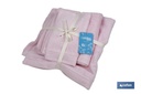 Imagen Adicional de Juego de 3 toallas de color rosa claro con 580 g/m2