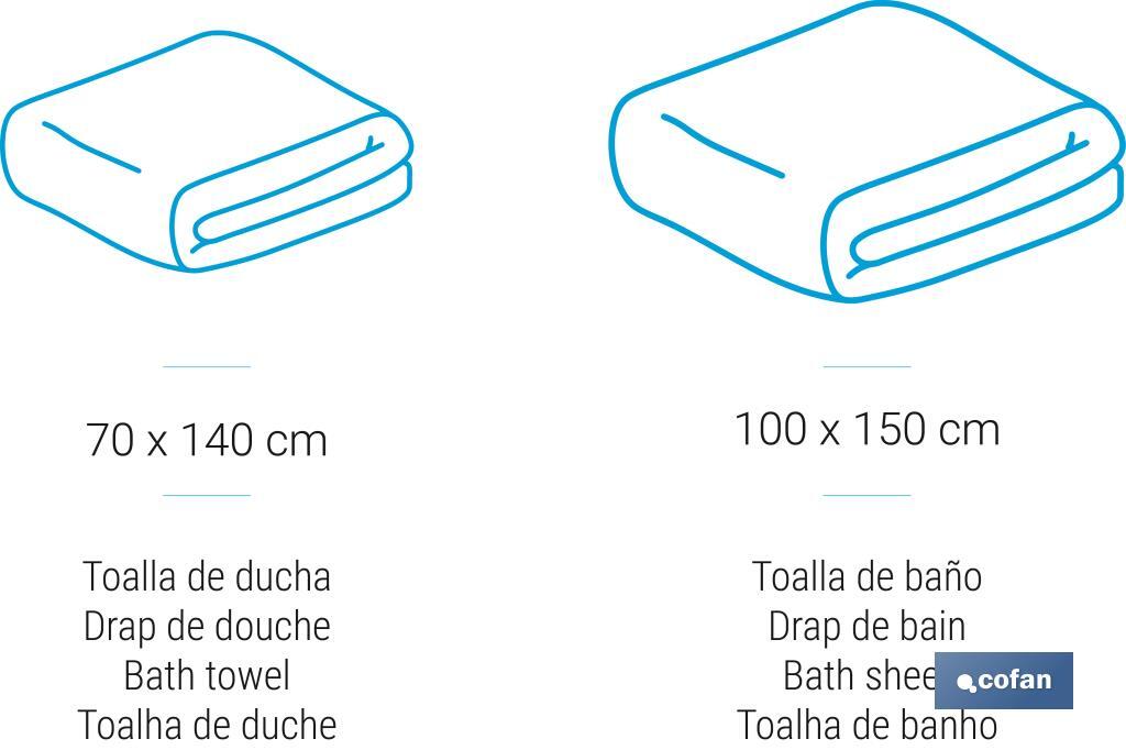Imagen Adicional de Juego de 2 toallas de color nature con 600 g/m2