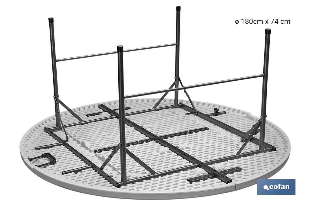 Imagen Adicional de Mesa Redonda Plegable Blanca