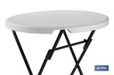 Imagen Adicional de Mesa alta plegable redonda de color blanco