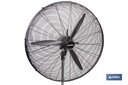 Imagen Adicional de Ventilador industrial de pie con 3 velocidades en color negro