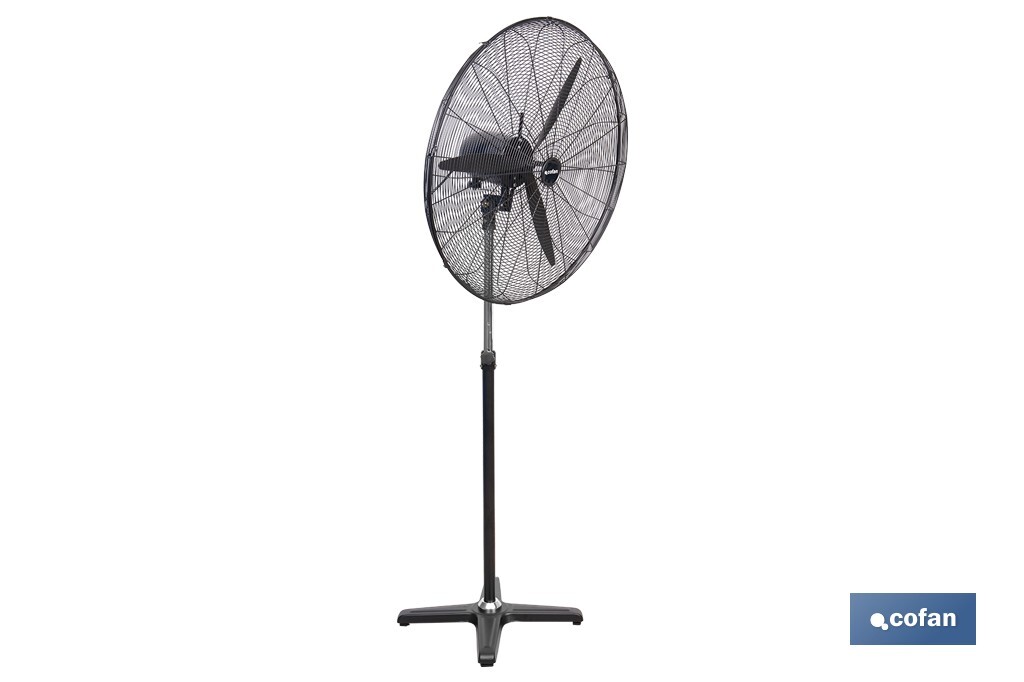 Imagen Adicional de Ventilador industrial de pie con 3 velocidades en color negro