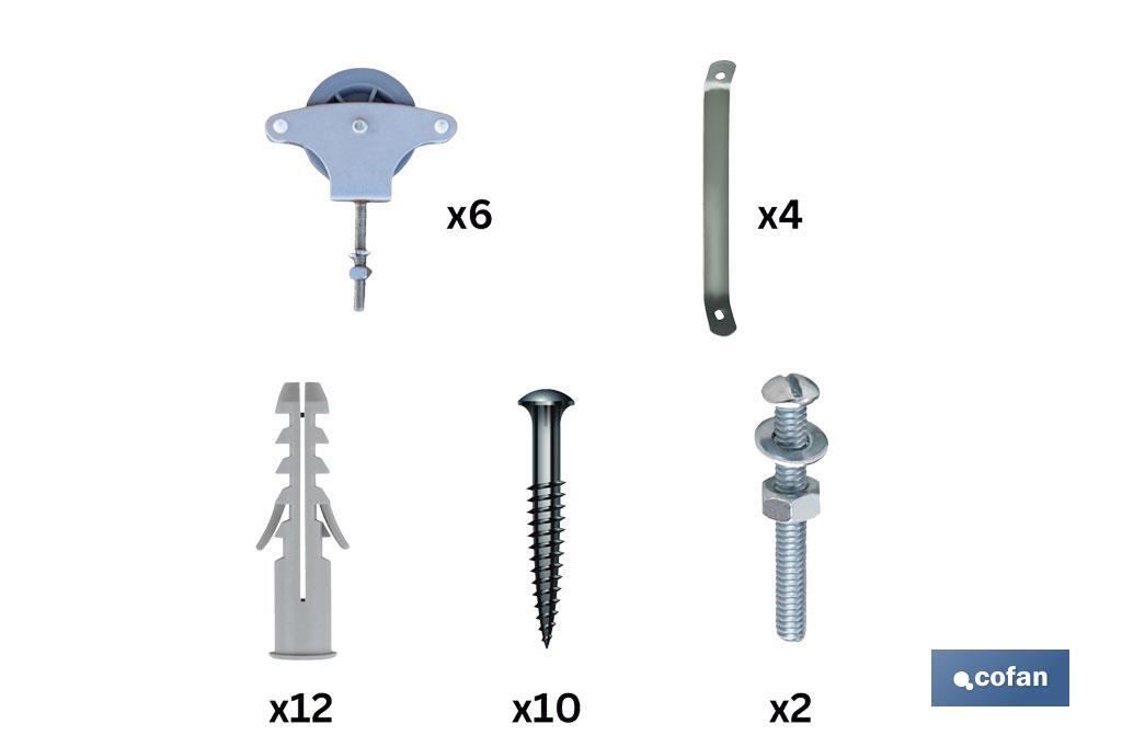 Imagen Adicional de Tendedero fijo de pared de dos piezas con forma de escuadra y 3 poleas