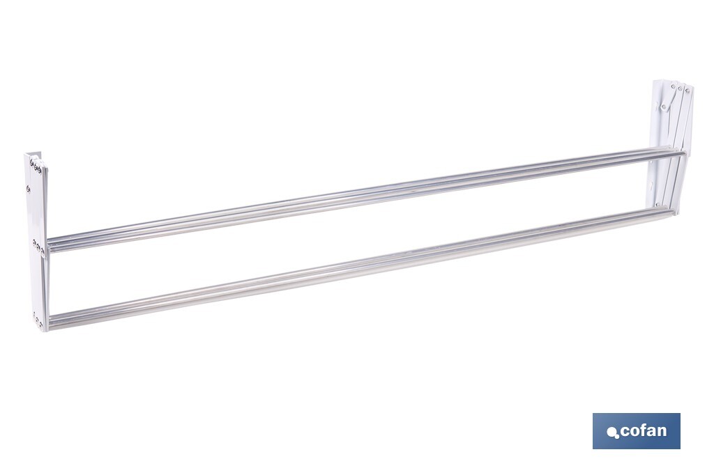 Imagen Adicional de Tendedero de pared extensible en aluminio pulido