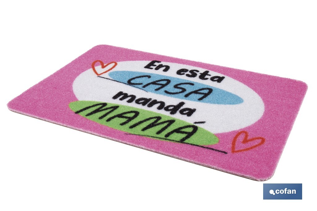 Imagen Adicional de Felpudo entrada En esta casa manda mamá