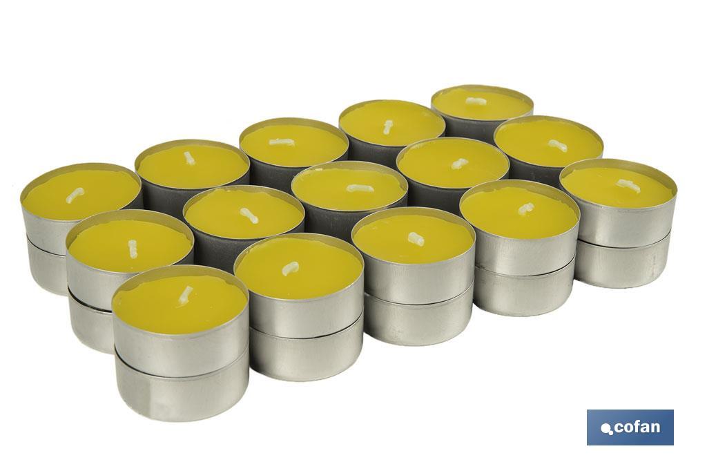 Imagen Adicional de Pack de 30 velas Tea Light de citronela amarillas