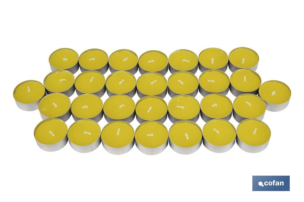 Imagen Adicional de Pack de 30 velas Tea Light de citronela amarillas