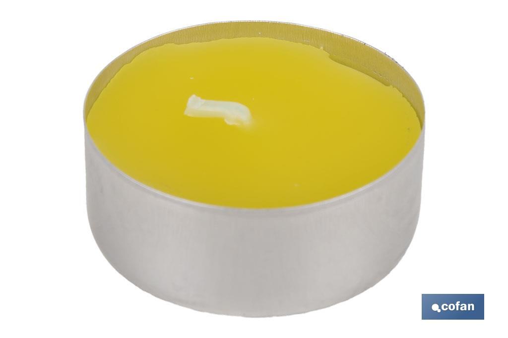 Imagen Adicional de Pack de 30 velas Tea Light de citronela amarillas