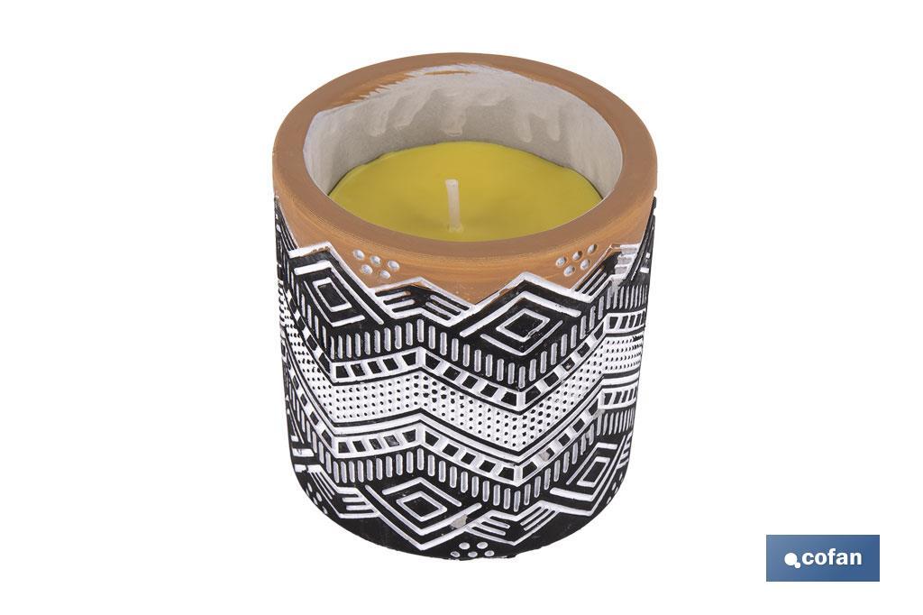 Imagen Adicional de Velas Aromáticas de Citronela con aroma cítrico en recipiente decorativo