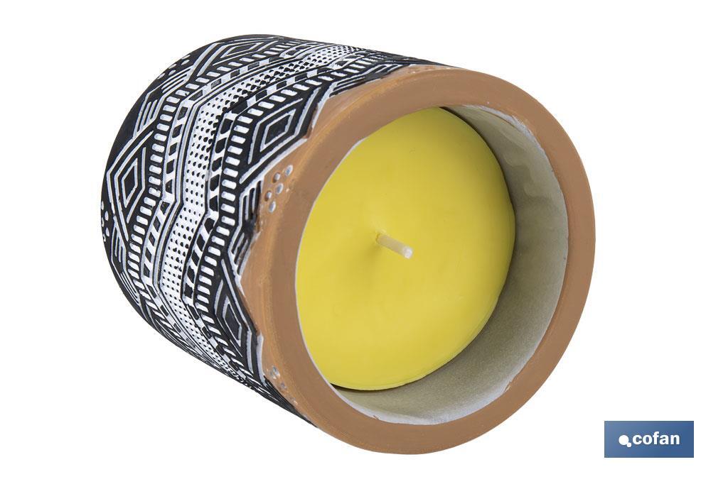 Imagen Adicional de Velas Aromáticas de Citronela con aroma cítrico en recipiente decorativo