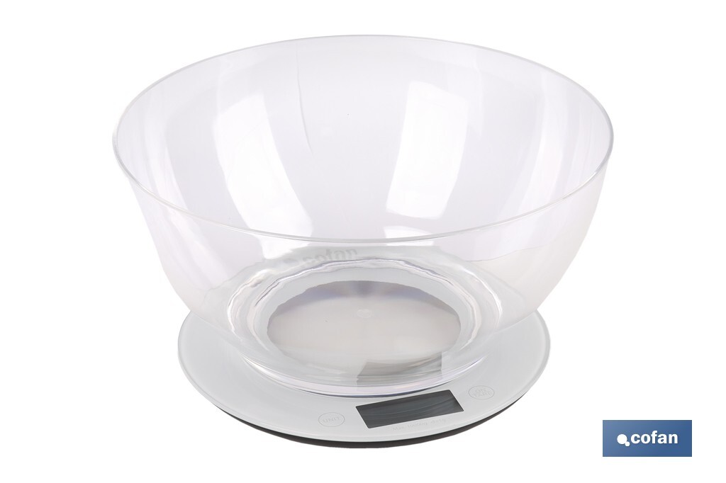 Imagen Adicional de Báscula de cocina digital con cuenco transparente de 3,8 litros
