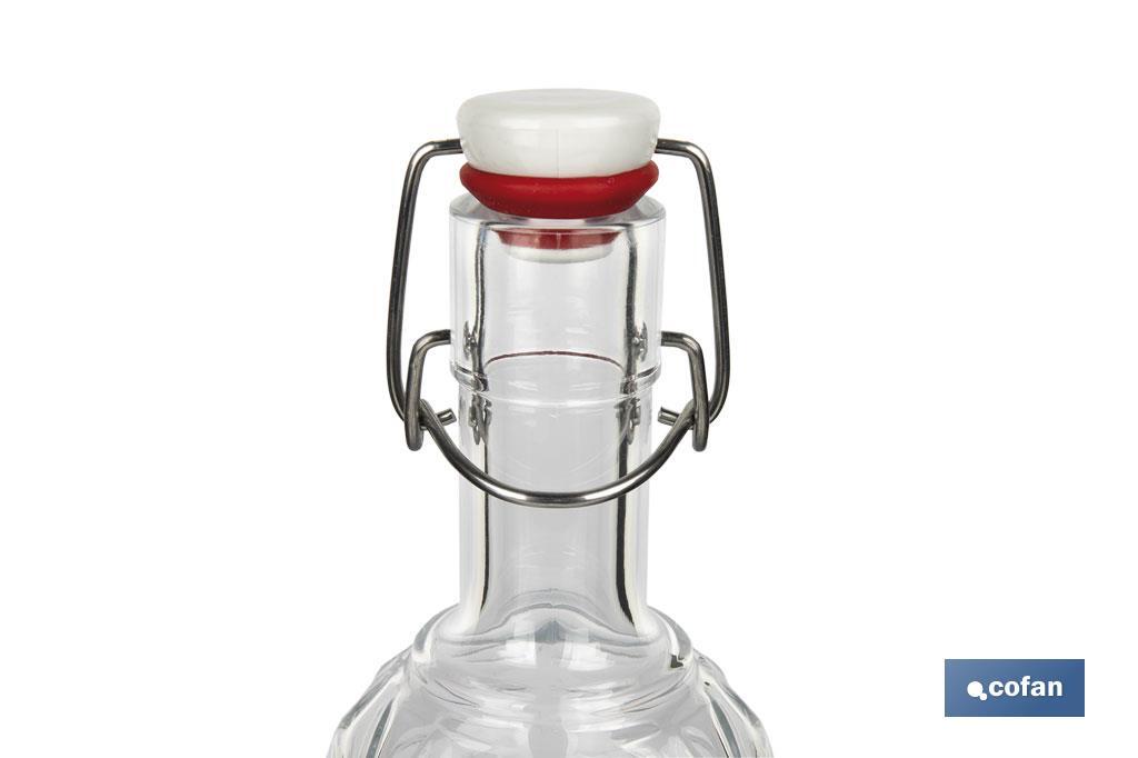 Imagen Adicional de Botella de vidrio italiano con cierre de estribo
