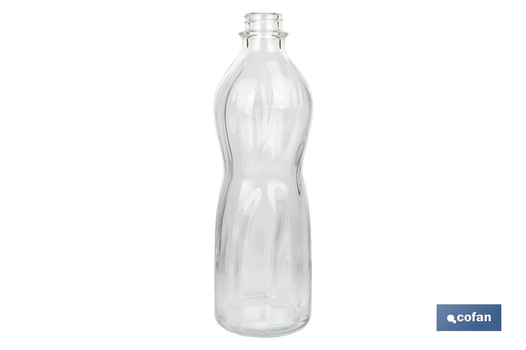 Imagen Adicional de Botella de vidrio transparente con tapón de acero inoxidable
