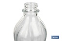 Imagen Adicional de Botella de vidrio transparente con tapón de acero inoxidable