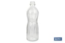 Imagen Adicional de Botella de vidrio transparente con tapón de acero inoxidable