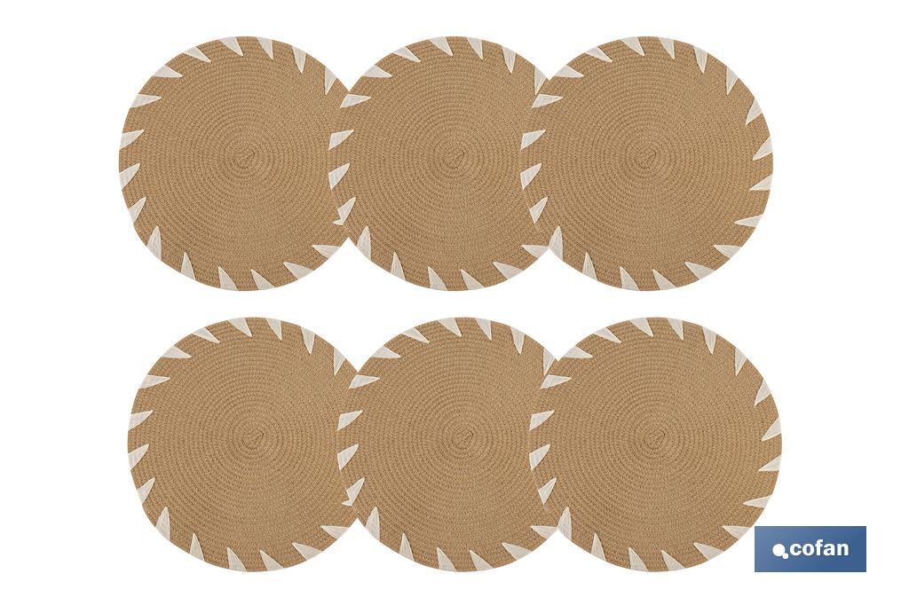 Imagen Adicional de Bajoplatos redondos con detalles decorativos