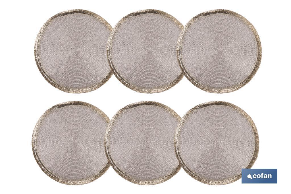 Imagen Adicional de Bajoplatos redondos con flecos decorativos