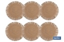Imagen Adicional de Bajoplatos redondos con flecos decorativos
