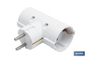Imagen Adicional de Adaptador doble Schuko 2P+T