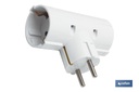Imagen Adicional de Adaptador doble Schuko 2P+T
