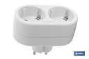 Imagen Adicional de Adaptador doble Frontal Schuko