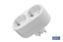 Imagen Adicional de Adaptador doble Frontal Schuko