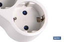 Imagen Adicional de Adaptador triple Frontal Schuko con interruptor