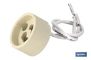 Imagen Adicional de Portalámparas cerámico con casquillo y cable