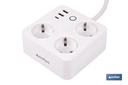 Imagen Adicional de Regleta inteligente WiFi con 3 tomas + 2 puertos USB + 1 puerto USB-C