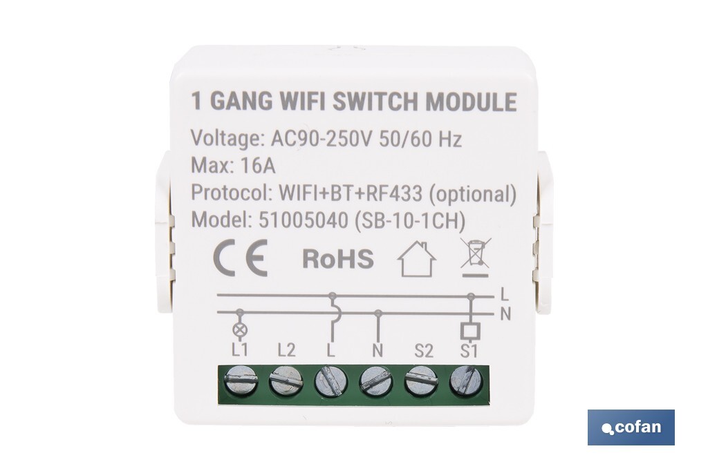 Imagen Adicional de Relé individual WiFi inteligente