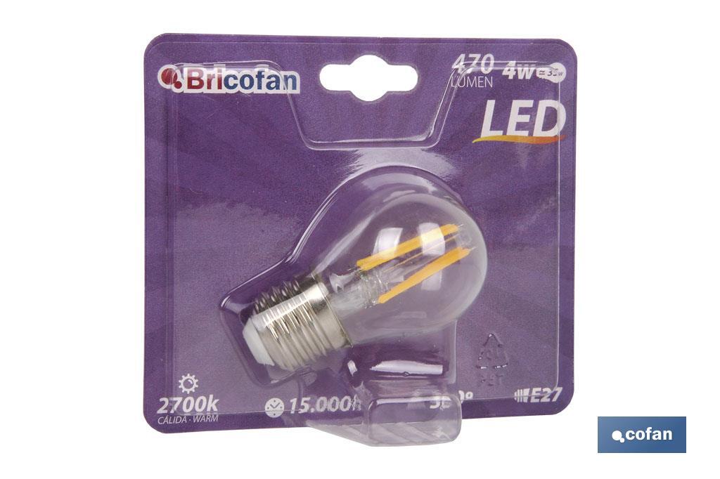 Imagen Adicional de Bombilla Led Esférica Filamento E27