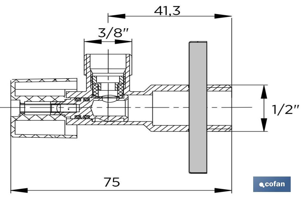 Imagen Adicional de Set de 2 Válvulas de Escuadra  Fabricada en Latón CW617N