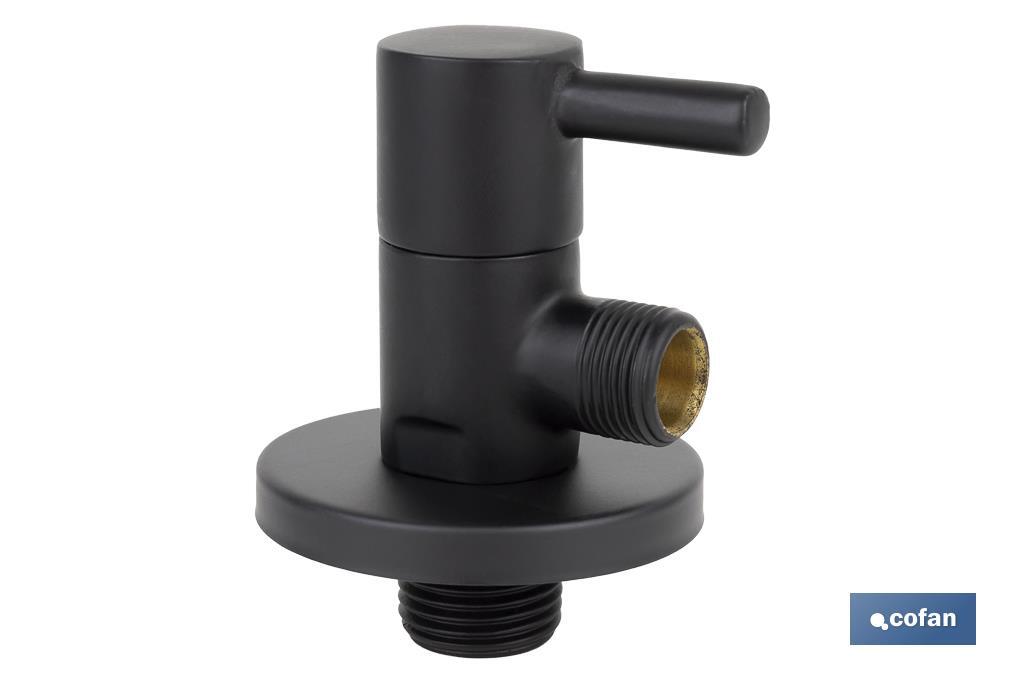 Imagen Adicional de Válvula de escuadra Modelo Lux Negra