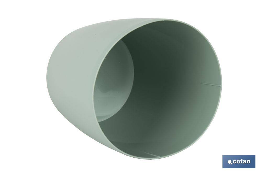 Imagen Adicional de Maceta de polipropileno redonda en color verde agua