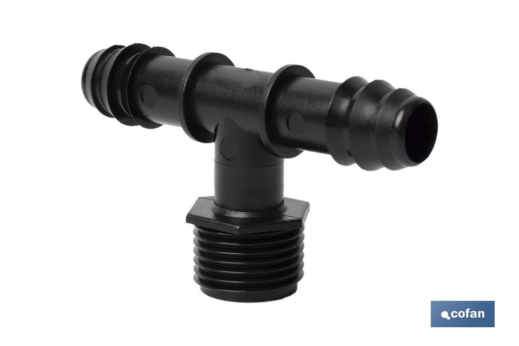 Imagen Adicional de Conector T con doble empalme y rosca 1/2''