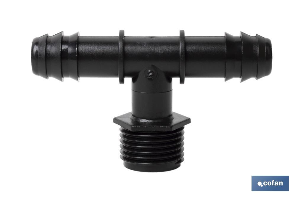 Imagen Adicional de Conector T con doble empalme y rosca 1/2''
