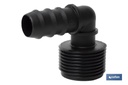 Imagen Adicional de Conector en forma de Codo con Rosca Macho 3/4'' color Negro