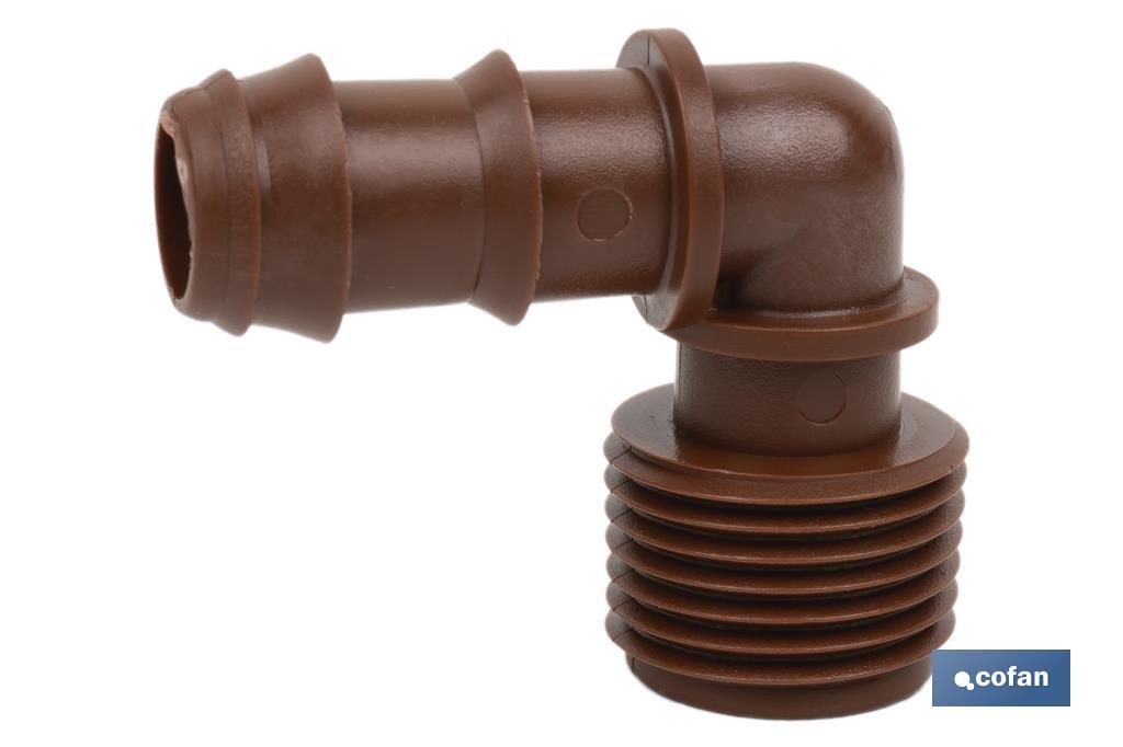Imagen Adicional de Conector en forma de Codo con Rosca Macho 3/4''