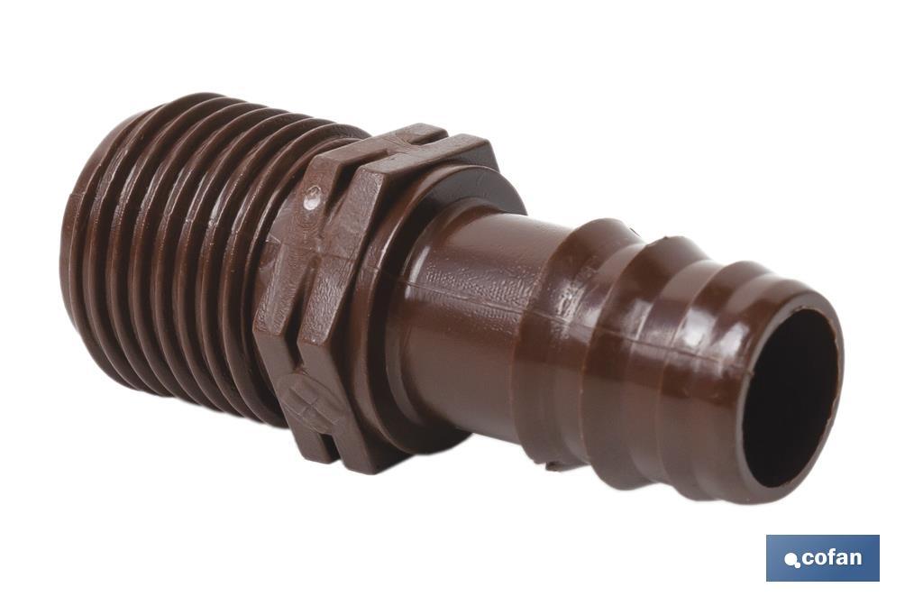 Imagen Adicional de Conector de enlace mixto para riego por goteo o aspersión de rosca 3/4''