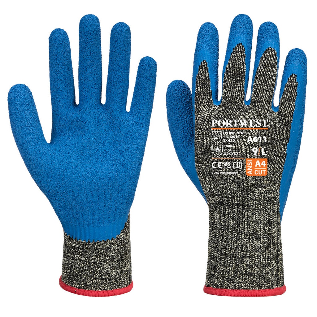 A611 - Guante látex anti-corte Aramid HR