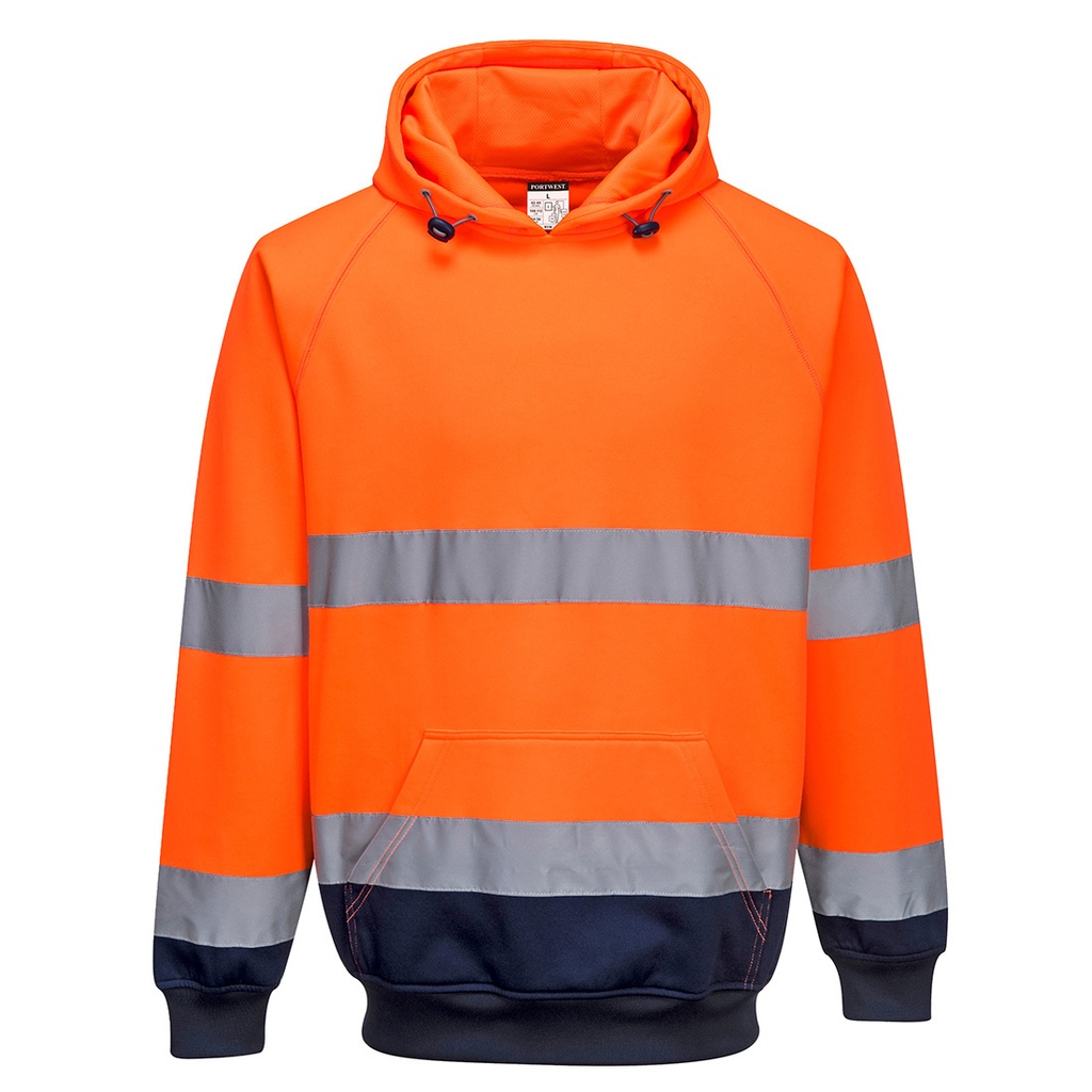 B316 - Sudadera bicolor con capucha