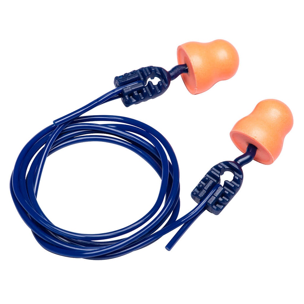EP12 - Tapones auditivos Easy Fit PU con cordón (200 pares)