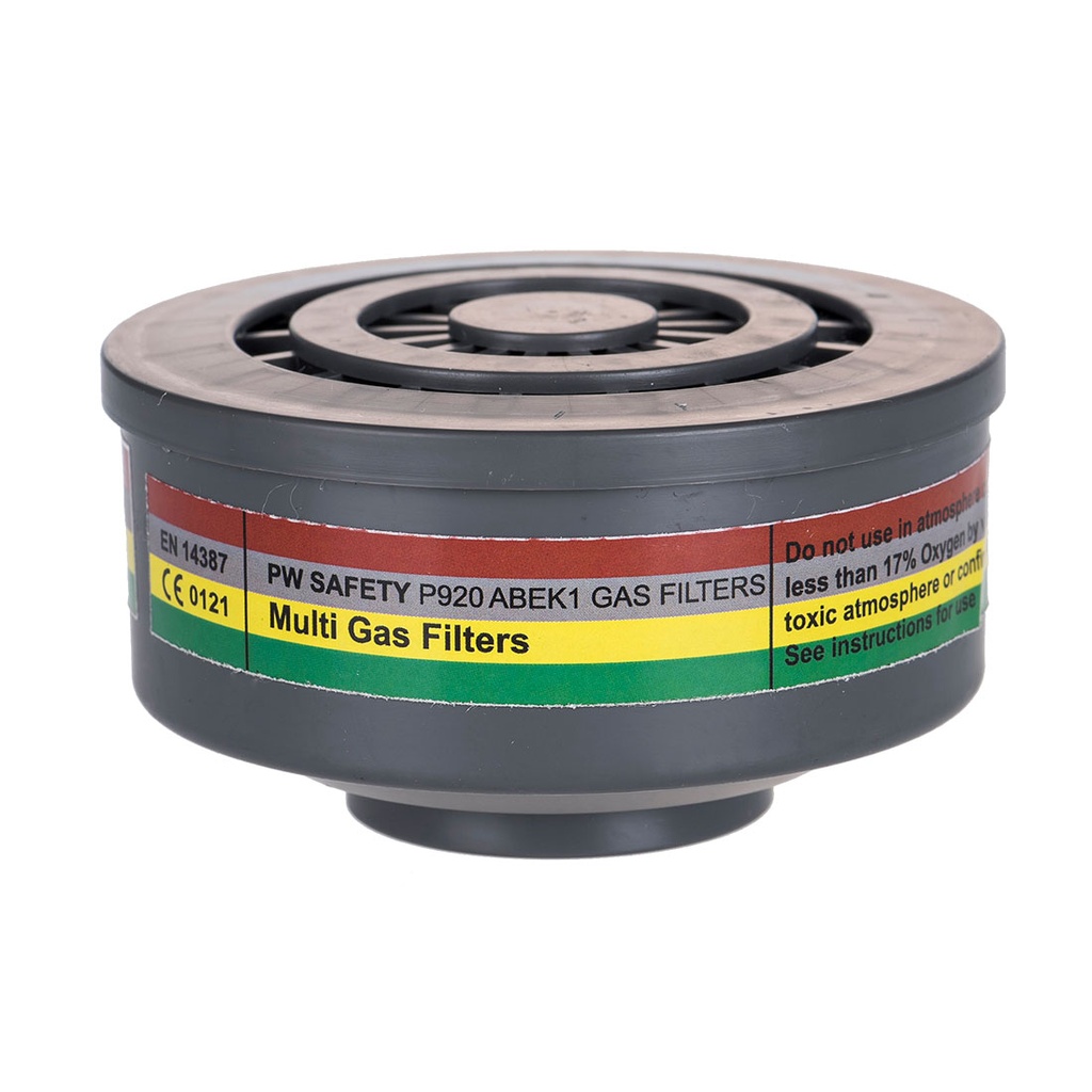 P920 - Filtro de gases ABEK1 con conexión de rosca especial  Gris (pack 2 uds)